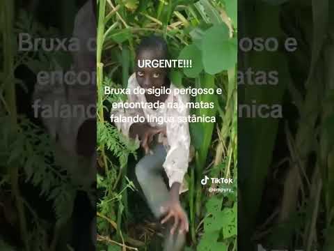 Bruxo do sigilo perigoso do kit copo é encontrada na mata falando língua satânica