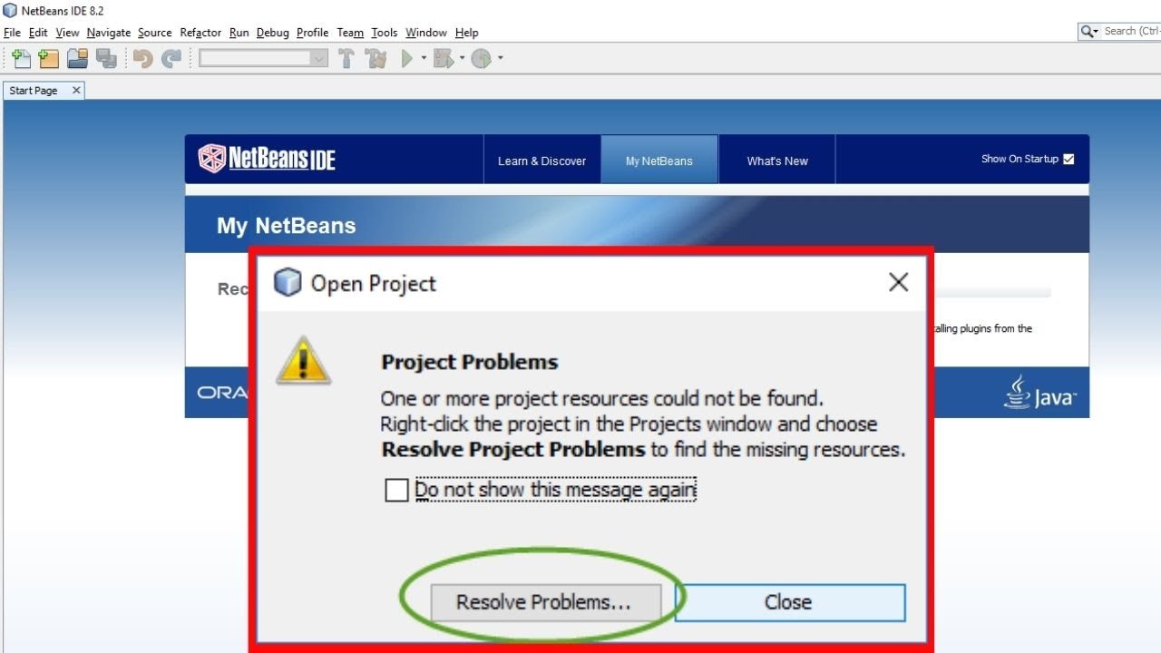How To FIX Netbeans - Resolve Reference Problems