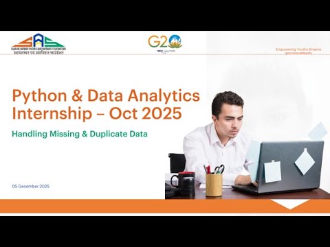 Python Data Analytics Internship Session 19 Handling Missing Duplicate Data Sasf