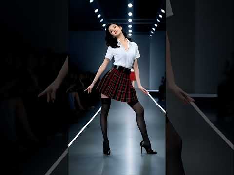 ファッショナブルな制服ファッションショー