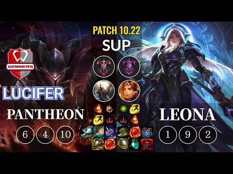 WNS Lucifer Pantheon vs Leona Sup - KR Patch 10.22