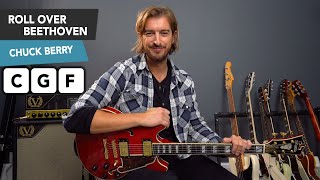 Roll Over Beethoven Guitar Lesson - Chuck Berry - Lead Guitar SOLO INTRO