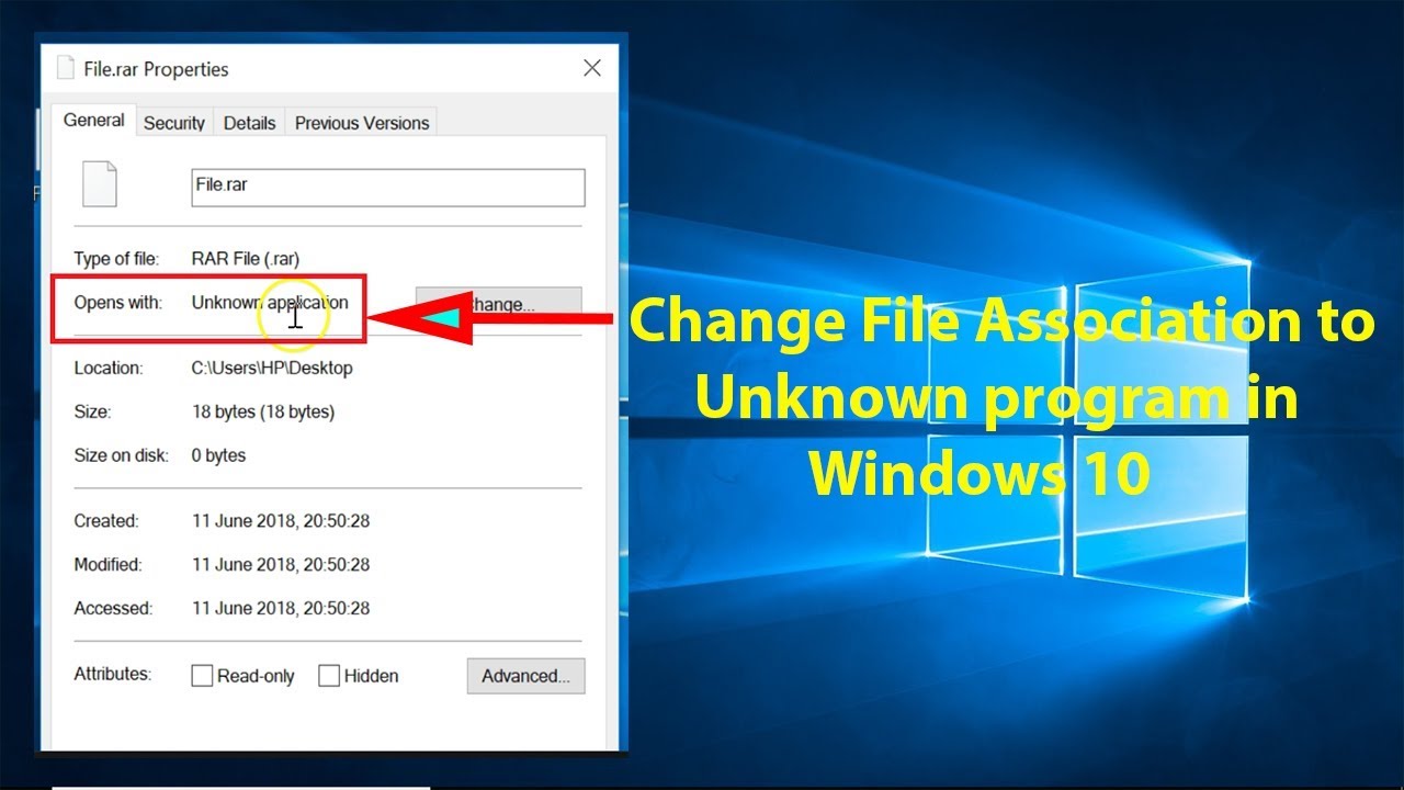 windows 10 change default application for file extension
