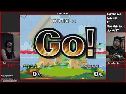 Mondtibulous12/4 - MeleeSingles - Kor (CaptainFalcon) Vs. 119 | UglyBitch (Falco) - Pools