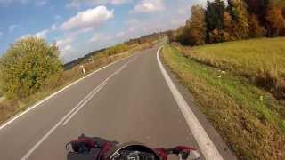 preview picture of video 'CBR1100XX and Polish golden autumn.On board cam Go Pro hero 3'