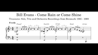 Bill Evans - Come Rain or Come Shine (Solo Piano Version) - Piano Transcription