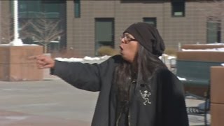 Raw: Protester gets confrontational at DPD memorial