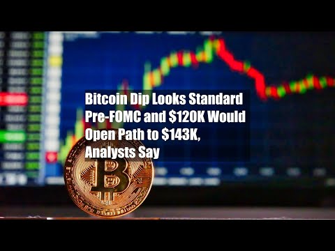Bitcoin Dip Looks Standard Pre-FOMC and $120K Would Open Path to $143K, Analysts Say