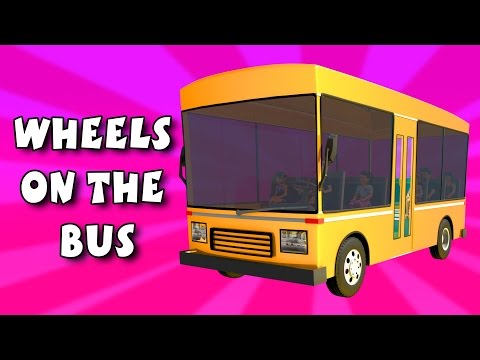 Wheels On The Bus | 3D Animation Nursery Rhyme | KidzOne