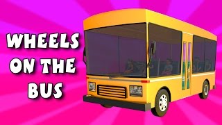Wheels On The Bus | 3D Animation Nursery Rhyme | KidzOne