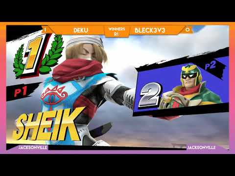 Jax Smash Weekly 5/24/18 - Bleck3v3(C. Falcon) vs. Deku(Sheik) Winners R1