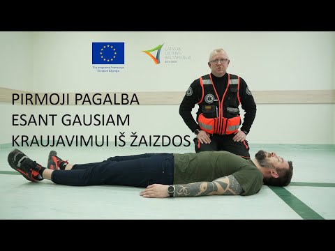 Pirmoji pagalba užspringus ir esant gausiam kraujavimui iš žaizdos