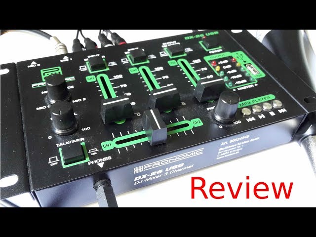 Vídeo relacionado con Pronomic DX-26 MKII DJ-Mixer, Mezclador DJ de 3 canales, 3 mm