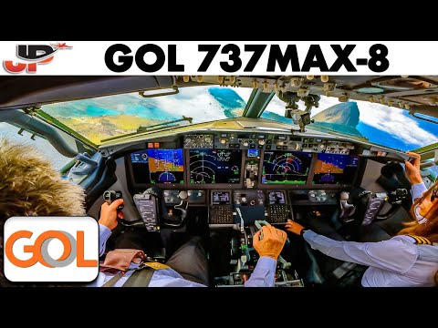 Epic landing at RIO in cockpit of GOL Boeing 737MAX