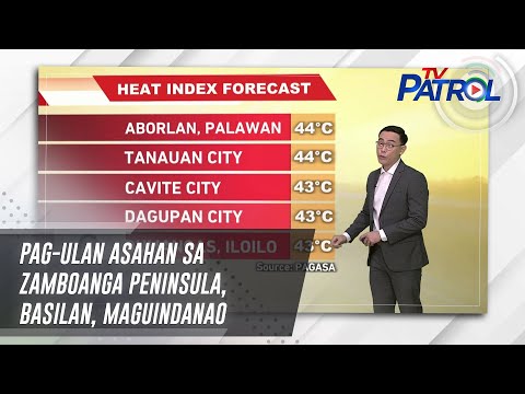 Pag-ulan asahan sa Zamboanga Peninsula, Basilan, Maguindanao