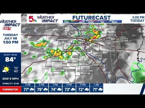 LIVE RADAR: Scattered thunderstorms develop in St. Louis region