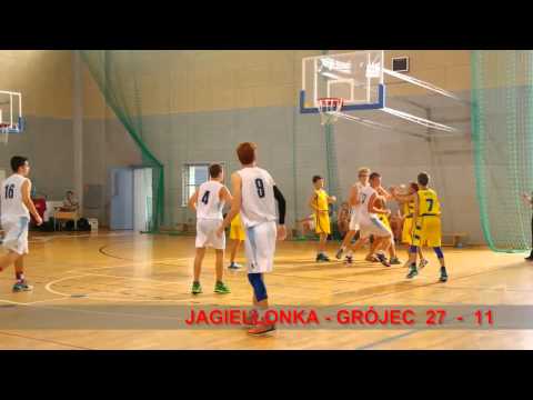 JAGIELLONKA - MKS GRÓJEC 51:27 Mecz koszykówki 20.09.2014 U-14