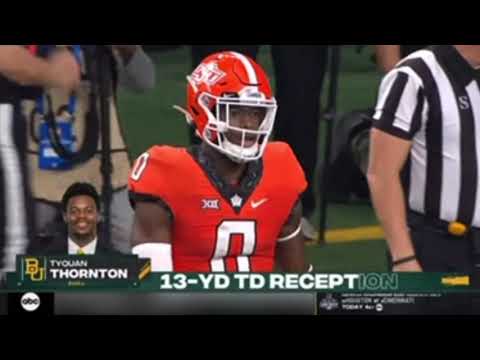 #9 Baylor VS #5 Oklahoma State- 2021 College Football Big 12 Championship- 5 Minute Highlights.