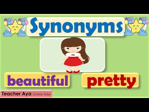 Learn the Synonyms | Words that are same in meaning | | Examples of synonyms | Lesson with quiz