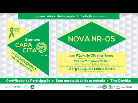 Semana CAPACITA SIT – 18/11/21 – “NOVA NR-05 (CIPA)”