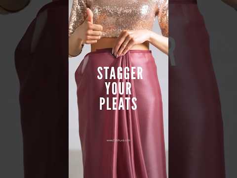Saree School - Lesson 5 | Stagger your pleats | Saree pleating and folding | Saree draping | #shorts