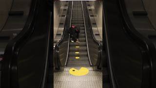 I turned the escalators into a Pac-Man #streetart
