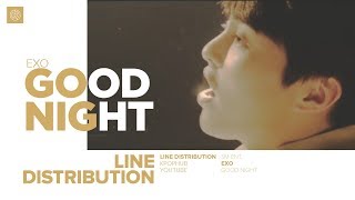 EXO - GOOD NIGHT (Line Distribution)