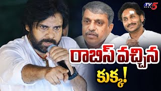 రాబిస్ వచ్చిన కుక్క | Pawan Kalyan Counters to YSRCP | Sajjala Ramakrishna Reddy | Jagan |  TV5 News