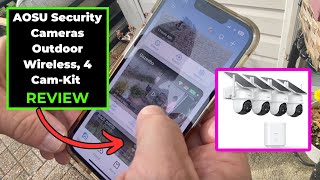 AOSU Security Cameras Outdoor Wireless 4 Cam Kit Solar Review