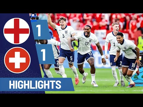 England Vs Switzerland Goals And Match Highlights | Euro cup 2024