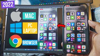 How To Mirror iPhone Screen to Windows PC | MAC | Chrome | Laptop (No Software Needed) 2022