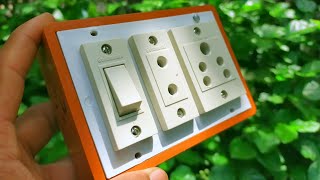 5pin and 2pin socket wiring  | How to connect switch to 2 and 3 pin socket | Extension box wiring