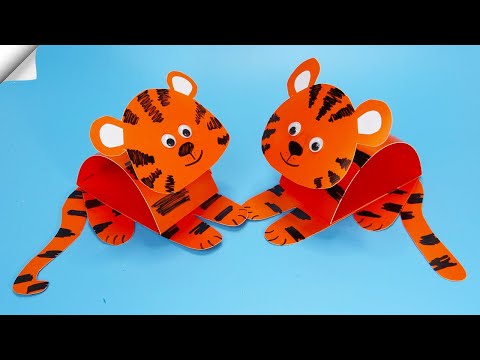 Symbol 2022 tiger Moving paper tiger Easy paper crafts ideas