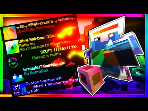 Best RAINBOW Texture Packs For PVP 1.8.9