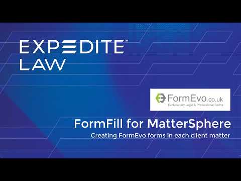 Creating Forms from MatterSphere