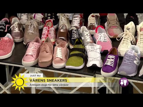 Vårens trendigaste sneakers - sportigt, lila och rosa - Nyhetsmorgon (TV4)