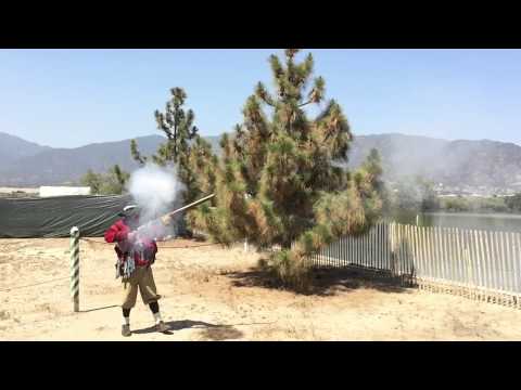 Slow motion Black Powder gun shot