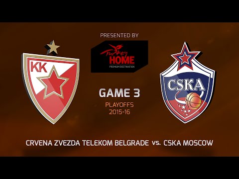 Highlights: Playoffs Game 3, Crvena Zvezda Telekom Belgrade 71-78 CSKA Moscow