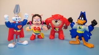 1992 McDONALD'S LOONEY TOONS DC SUPER FRIENDS SET OF 4 HAPPY MEAL TOY'S REVIEW