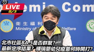 北市社區BA.5是否群聚？最新定序結果？