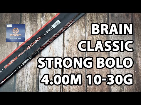 Вудлище болонське Brain Classic Strong Bolo 4.00m 10-30g (телескопічне, з кільцями) + чохол та захист на кільця