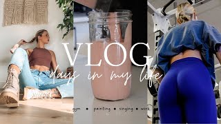 VLOG ~ painting, singing, gym, working | days in my life