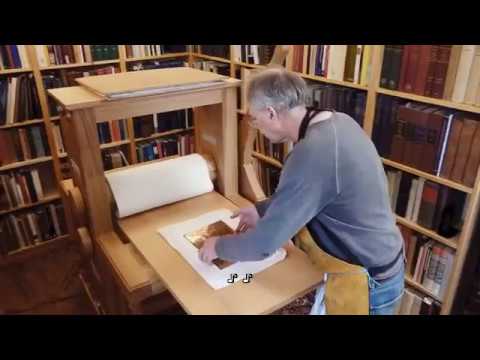 Part of a video titled The Rolling Press for Pictures: How to Print an Intaglio Plate - YouTube