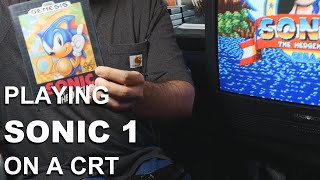 Sonic The Hedgehog on Sega Genesis on CRT (Memory Lane)