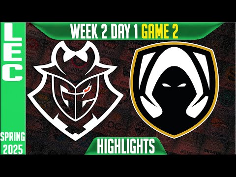 G2 vs TH Highlights Game 2 | LEC Spring Split W2D1 2025 | G2 Esports vs Team Heretics G2