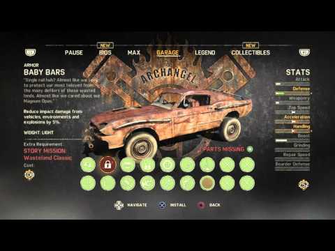 Mad Max - A Wasteland Classic: Shovelface Car Body Installed & Chumbucket Dialogue Gameplay Sequence