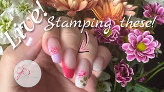ClearJellyStamper~ is live! Easy scalloped French and roses. 