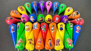 Rainbow SLIME🌈Mixing Paw Patrol Clay With Slime Coloring: Ryder, Chase, Marshall,...Satisfying ASMR