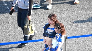 2024 SUPER FORMULA Rd.6/7 FUJI  #7 楓紗季 羽瀬萌 Team KCMG 土曜日グリッドウォーク レースクイーン 4K