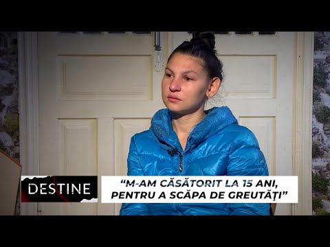 DESTINE: “M-am căsătorit la 15 ani, iar la 21 cresc singură trei copii. Cerşesc la o mănăstire”
